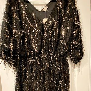 - Southern Fried Chics sequins Black pullover cocktail dress NEW never worn